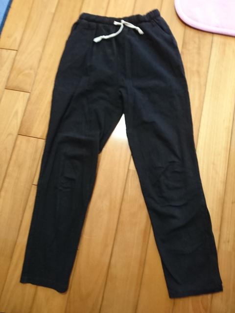 黒麻パンツ★ストレッチありサイズL < 女性ファッション  黒麻パンツ★ストレッチありサイズL  < 女性ファッションの