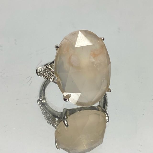 《No.R200》天然石桜瑪瑙 フリーサイズリング < 女性アクセサリー/時計  《No.R200》天然石桜瑪瑙 フリーサイズリング  < 女性アクセサリー/時計の