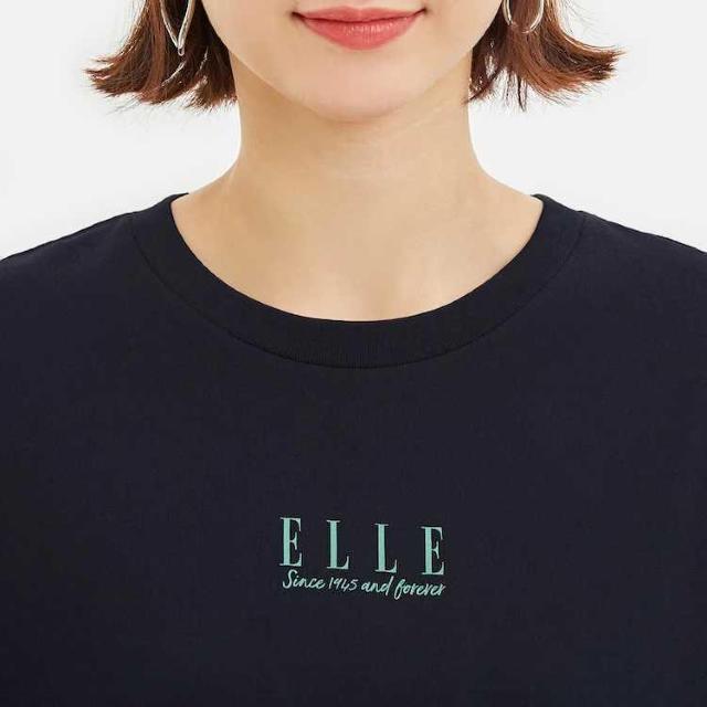 GUグラフィックT(半袖)ELLE2 Sサイズ ネイビー NAVY 紺 綿100% < ブランド  GUグラフィックT(半袖)ELLE2 Sサイズ ネイビー NAVY 紺 綿100% < ブランドの