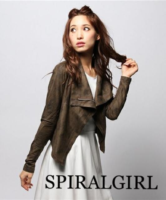 定価8,100円【新品】SPIRALGIRL●レザーライクカットジャケット < ブランド 定価8,100円【新品】SPIRALGIRL●レザーライクカットジャケット < ブランドの
