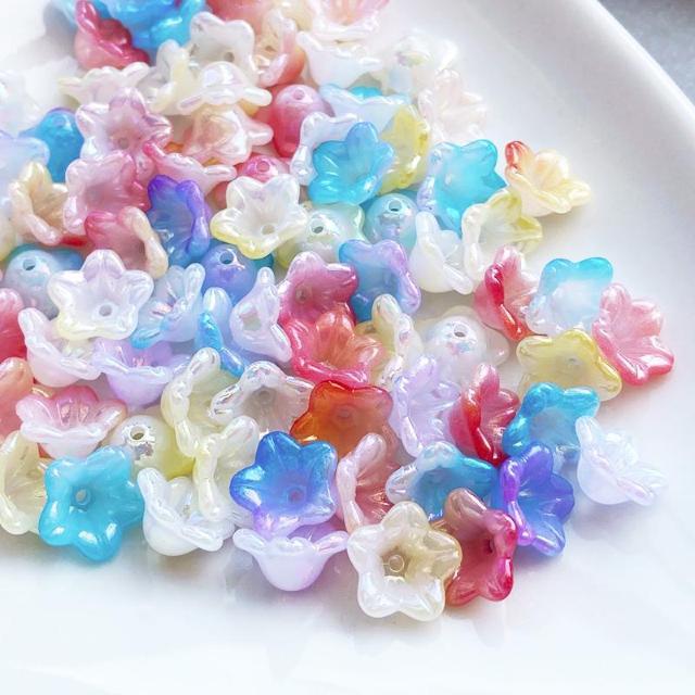 花ビーズ中バイカラーAB90個 < ペット/手芸/園芸  花ビーズ中バイカラーAB90個 < ペット/手芸/園芸の