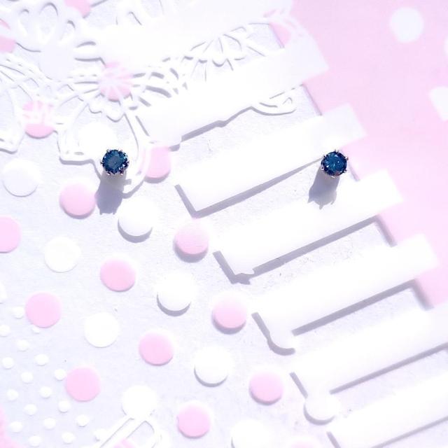 送料無料 即買い:美麗 対アレルギー ティールブルー モアサナイト ピアス(3mm < 女性アクセサリー/時計  送料無料 即買い:美麗 対アレルギー ティールブルー モアサナイト ピアス(3mm < 女性アクセサリー/時計の