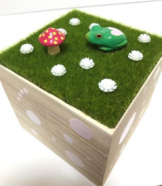 hハンドメイド〓カエル&キノコ〓パステルドット〓木製小物入れBOX < ペット/手芸/園芸 hハンドメイド〓カエル&キノコ〓パステルドット〓木製小物入れBOX < ペット/手芸/園芸の
