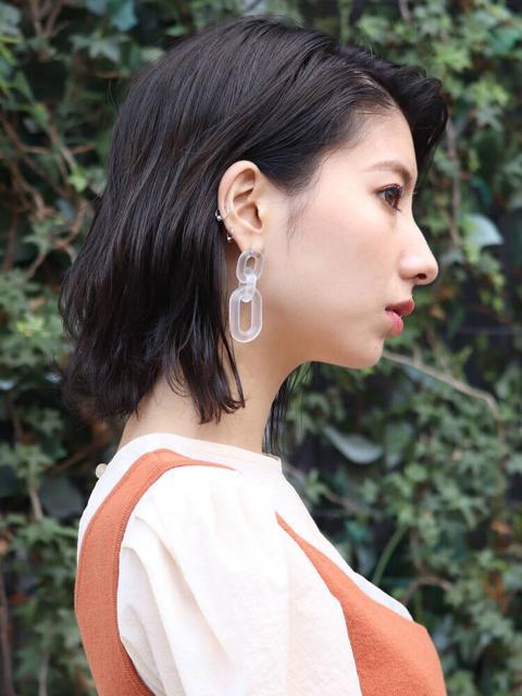 定価2,052円●MURUA【新品】シアーチェーンピアス●紫パープル ラベンダー < ブランド  定価2,052円●MURUA【新品】シアーチェーンピアス●紫パープル ラベンダー < ブランドの