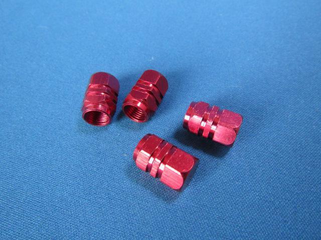 ● スポーティー&軽量 アルミ製AIRVALVE CAPアルマイトレッド仕様 < 自動車/バイク ● スポーティー&軽量 アルミ製AIRVALVE CAPアルマイトレッド仕様 < 自動車/バイク