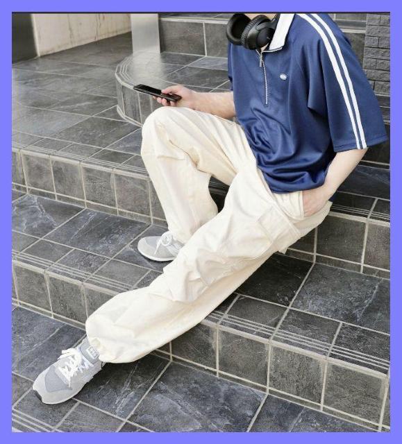 ☆UNCORD☆新品5500円♪イージーワイドパラシュートツイルカーゴパンツL☆ < 男性ファッション ☆UNCORD☆新品5500円♪イージーワイドパラシュートツイルカーゴパンツL☆ < 男性ファッションの