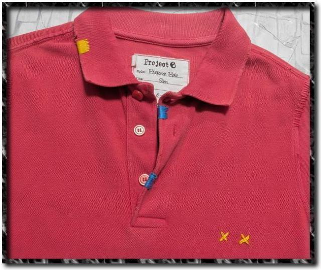 プロジェクトイー ダメージ加工半袖ポロシャツ 濃ピンク < 男性ファッション プロジェクトイー ダメージ加工半袖ポロシャツ 濃ピンク < 男性ファッションの