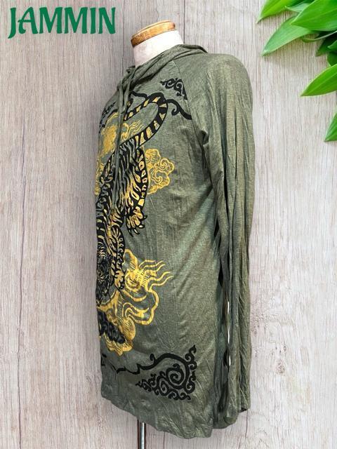 虎ロンT エスニック アジアン タイガー ヒッピー 魔除け 個性派 寅 < 男性ファッション 虎ロンT エスニック アジアン タイガー ヒッピー 魔除け 個性派 寅 < 男性ファッションの