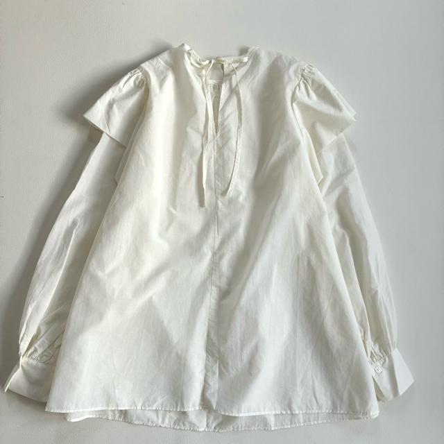 ◆美品◆エイミーイストワール◆フリル長袖ブラウス◆チュニック◆アイボリー白◆F < 女性ファッション ◆美品◆エイミーイストワール◆フリル長袖ブラウス◆チュニック◆アイボリー白◆F < 女性ファッションの