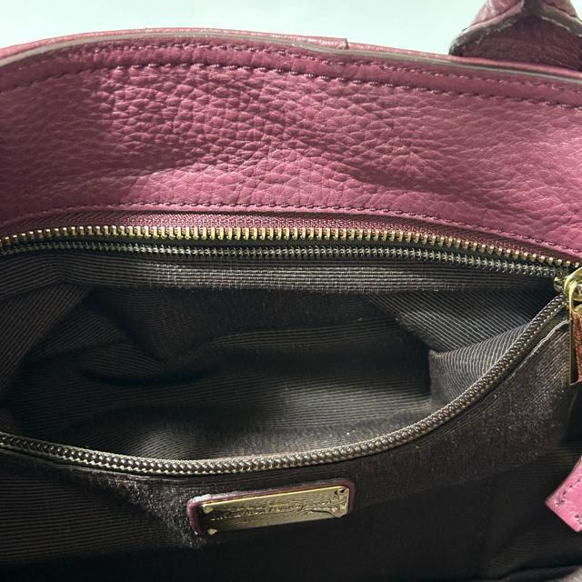 Salvatore Ferragamo フェラガモ ダブルガンチーニ レザー ハンドバッグ パープル < ブランド Salvatore Ferragamo フェラガモ ダブルガンチーニ レザー ハンドバッグ パープル < ブランドの