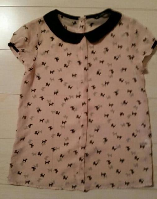 ●ZARA●シースルーdog柄ブラウス/size EUR XS < ブランド  ●ZARA●シースルーdog柄ブラウス/size EUR XS  < ブランドの