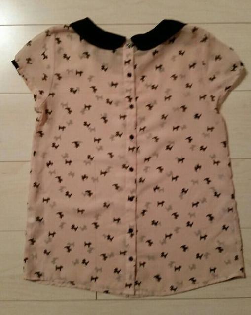 ●ZARA●シースルーdog柄ブラウス/size EUR XS < ブランド  ●ZARA●シースルーdog柄ブラウス/size EUR XS < ブランドの