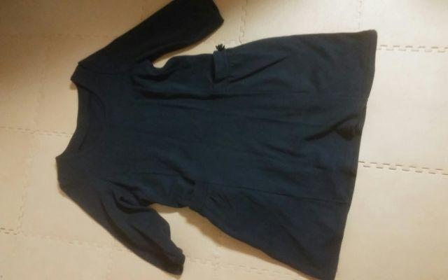 ネイビー トレーナー生地 Lサイズ 5部袖 < 女性ファッション  ネイビー トレーナー生地 Lサイズ 5部袖  < 女性ファッションの