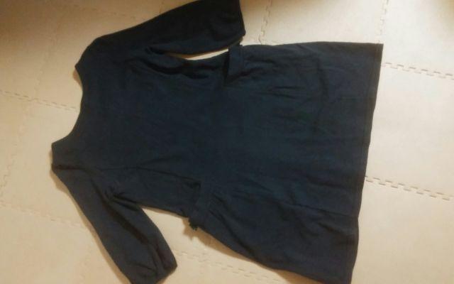 ネイビー トレーナー生地 Lサイズ 5部袖 < 女性ファッション  ネイビー トレーナー生地 Lサイズ 5部袖 < 女性ファッションの