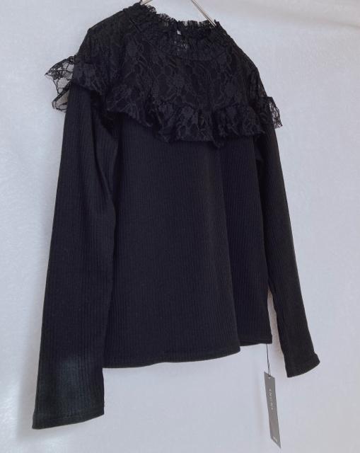 新品 INGNI イング 長袖 ヨークフリル レース トップス カットソー M N2m < ブランド  新品 INGNI イング 長袖 ヨークフリル レース トップス カットソー M N2m < ブランドの