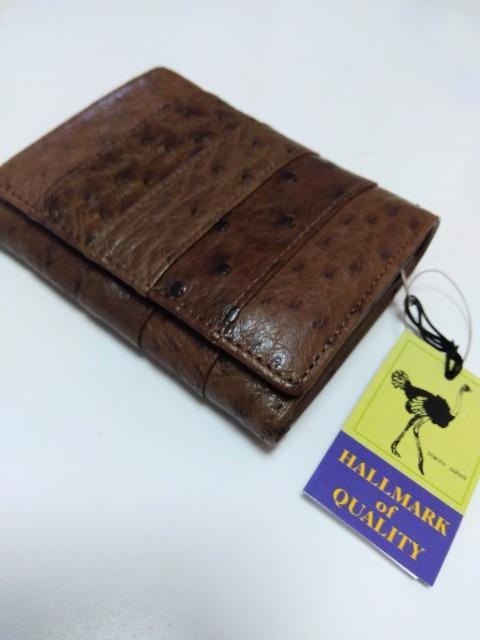 未使用オーストリッチ折りたたみ財布 茶色 < 男性ファッション 未使用オーストリッチ折りたたみ財布 茶色 < 男性ファッションの