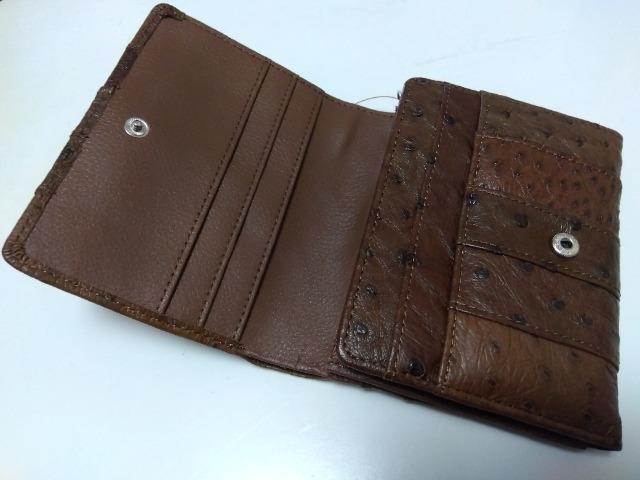未使用オーストリッチ折りたたみ財布 茶色 < 男性ファッション 未使用オーストリッチ折りたたみ財布 茶色 < 男性ファッションの