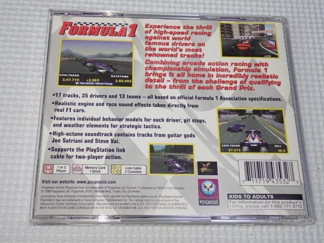 PS★FORMULA 1 海外版 北米版★箱付・説明書付・ソフト付 < ゲーム本体/ソフト  PS★FORMULA 1 海外版 北米版★箱付・説明書付・ソフト付 < ゲーム本体/ソフトの