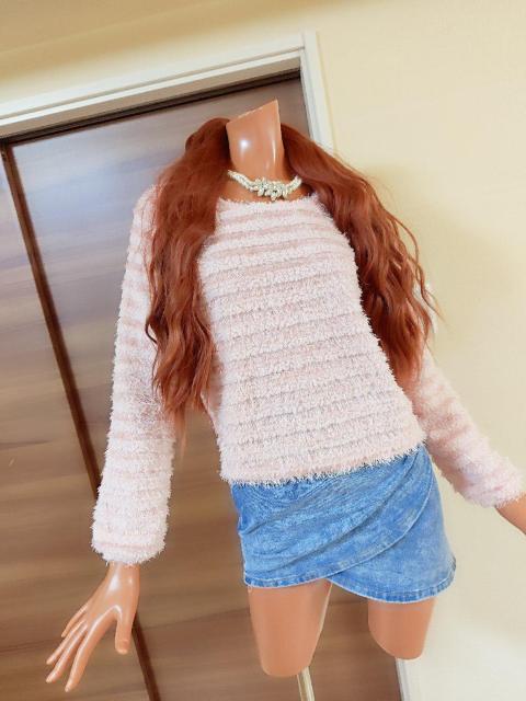 CECILMcBee★M★ピンクボーダーラインふっくらニットカットソー < ブランド  CECILMcBee★M★ピンクボーダーラインふっくらニットカットソー  < ブランドの