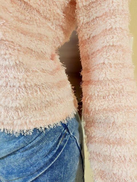 CECILMcBee★M★ピンクボーダーラインふっくらニットカットソー < ブランド  CECILMcBee★M★ピンクボーダーラインふっくらニットカットソー < ブランドの