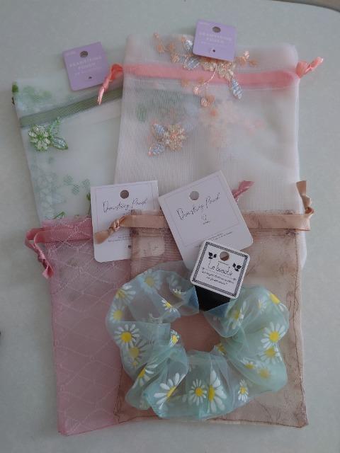 チュールレースオーガンジー巾着  シュシュまとめ売り < 女性ファッション  チュールレースオーガンジー巾着  シュシュまとめ売り  < 女性ファッションの