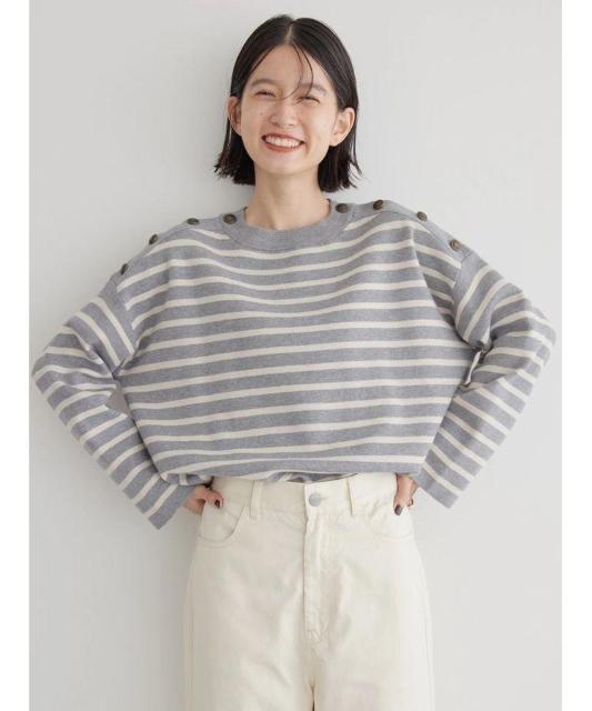 AMERICAN HOLIC☆バイパチショルダーボタンニットプルオーバー/美品 < 女性ファッション  AMERICAN HOLIC☆バイパチショルダーボタンニットプルオーバー/美品  < 女性ファッションの