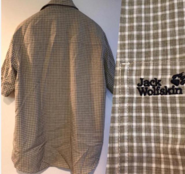 美品Jack Wolfskin ジャックウルフスキン 半袖 シャツポケット付き刺繍ロゴチェック柄人気高級ブランド大活躍素敵 < 男性ファッション  美品Jack Wolfskin ジャックウルフスキン 半袖 シャツポケット付き刺繍ロゴチェック柄人気高級ブランド大活躍素敵 < 男性ファッションの