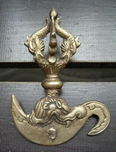 ☆即決☆真鍮製 カルタリ刀 11.5センチ 密教法具 < インテリア/ライフ ☆即決☆真鍮製 カルタリ刀 11.5センチ 密教法具 < インテリア/ライフの