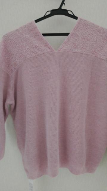 プードル風Vネックピンク春ニット◆定価13200円/日本製◆迄セット割 < 女性ファッション プードル風Vネックピンク春ニット◆定価13200円/日本製◆迄セット割 < 女性ファッションの