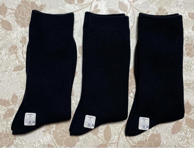 靴下 スクールソックス クルー丈 M 日本製 新品、未使用 < 女性ファッション  靴下 スクールソックス クルー丈 M 日本製 新品、未使用  < 女性ファッションの