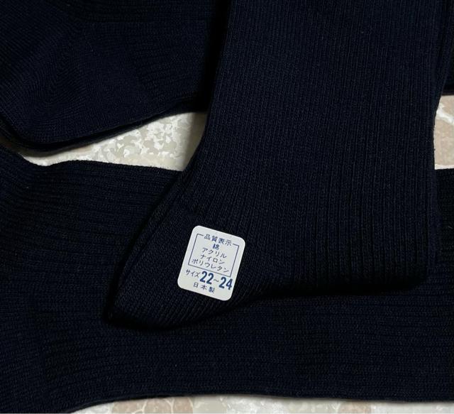 靴下 スクールソックス クルー丈 M 日本製 新品、未使用 < 女性ファッション  靴下 スクールソックス クルー丈 M 日本製 新品、未使用 < 女性ファッションの
