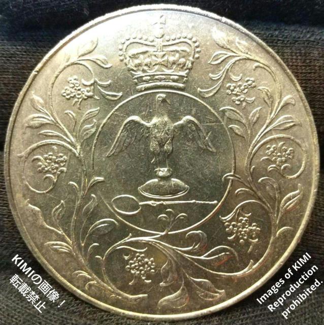 エリザベス女王2世 在位25周年記念硬貨 1977年 大型硬貨 直径38.4mm ELIZABETH II DG REGFD < ホビー  エリザベス女王2世 在位25周年記念硬貨 1977年 大型硬貨 直径38.4mm ELIZABETH II DG REGFD < ホビーの