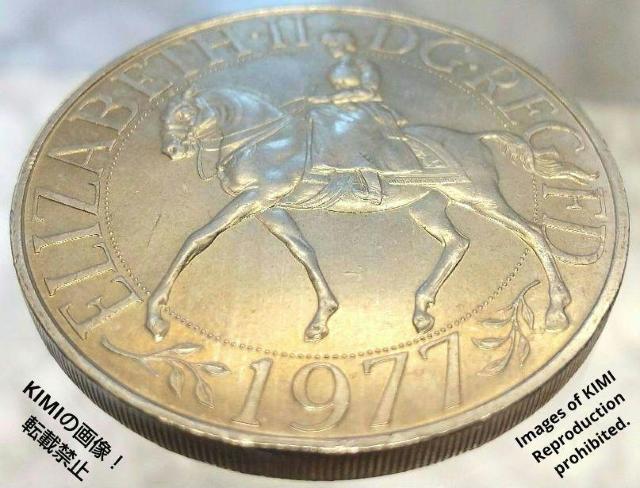 エリザベス女王2世 在位25周年記念硬貨 1977年 大型硬貨 直径38.4mm ELIZABETH II DG REGFD < ホビー  エリザベス女王2世 在位25周年記念硬貨 1977年 大型硬貨 直径38.4mm ELIZABETH II DG REGFD < ホビーの