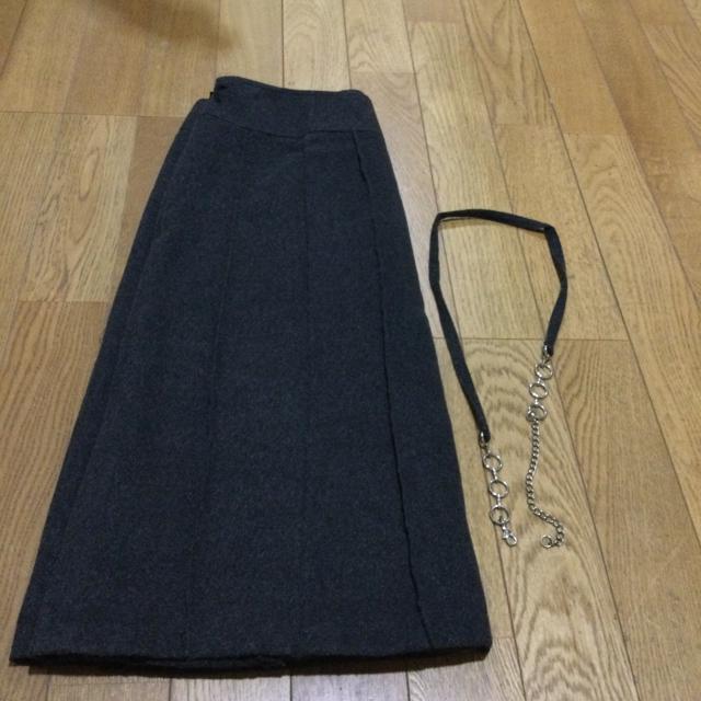 飾りベルト付きスカート < 女性ファッション  飾りベルト付きスカート < 女性ファッションの