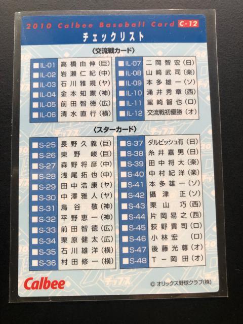 2010カルビー野球第3弾/C-12・オリックス・復刻ユニホームで勝利をあげた山本(2010・5・30) < トレーディングカード  2010カルビー野球第3弾/C-12・オリックス・復刻ユニホームで勝利をあげた山本(2010・5・30) < トレーディングカードの