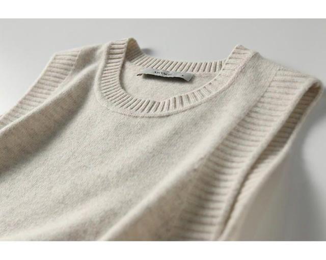 ニットベスト セーター サイドボタン付き ベージュ 大きいサイズ < 女性ファッション  ニットベスト セーター サイドボタン付き ベージュ 大きいサイズ < 女性ファッションの