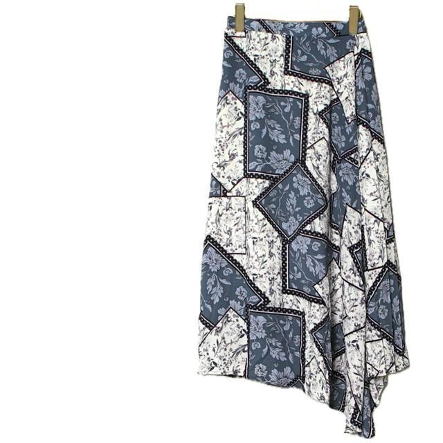 Alluge 【新品 タグ付き】花柄 プリント 変形 ロング スカート < 女性ファッション  Alluge 【新品 タグ付き】花柄 プリント 変形 ロング スカート  < 女性ファッションの