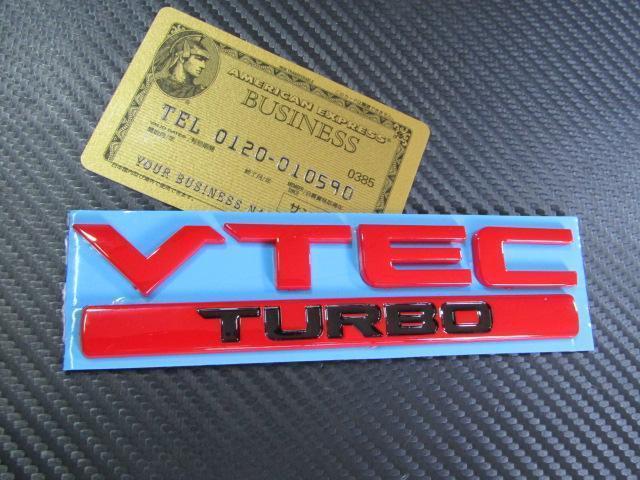 ● HONDA N-BOX カスタム V-TEC TURBO ターボ 軽量ABS製 RED&BLACK エンブレム新品! < 自動車/バイク ● HONDA N-BOX カスタム V-TEC TURBO ターボ 軽量ABS製 RED&BLACK エンブレム新品! < 自動車/バイク