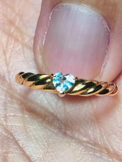 K18金★綺麗なGOLD映える☆可愛いハート型アクアマリンリングさん♪ < 女性アクセサリー/時計 K18金★綺麗なGOLD映える☆可愛いハート型アクアマリンリングさん♪ < 女性アクセサリー/時計の