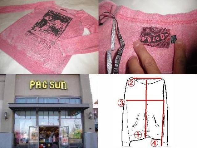 ボルコム《VOLCOM》胸元ザックリトレーナーUS LADY'S M赤灰 < ブランド  ボルコム《VOLCOM》胸元ザックリトレーナーUS LADY'S M赤灰 < ブランドの