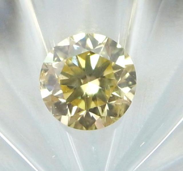 ラウンドカットの天然イエローダイヤモンド0.33ct★3307★a < 女性アクセサリー/時計  ラウンドカットの天然イエローダイヤモンド0.33ct★3307★a < 女性アクセサリー/時計の