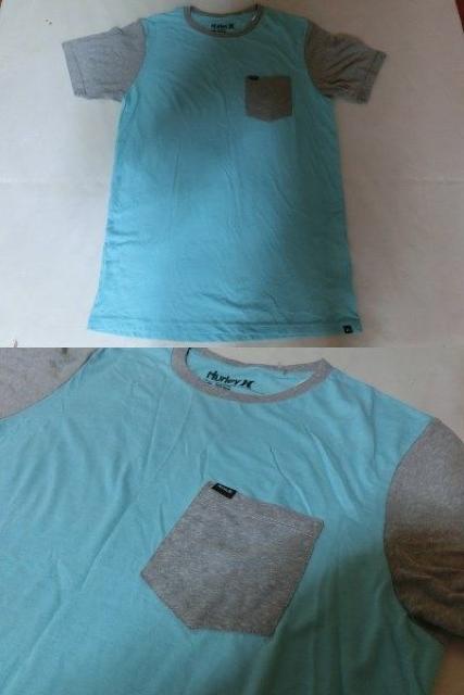USA購入【Hurley】ソフト素材ポケット付 TシャツUS L 青 x 灰 < ブランド  USA購入【Hurley】ソフト素材ポケット付 TシャツUS L 青 x 灰 < ブランドの