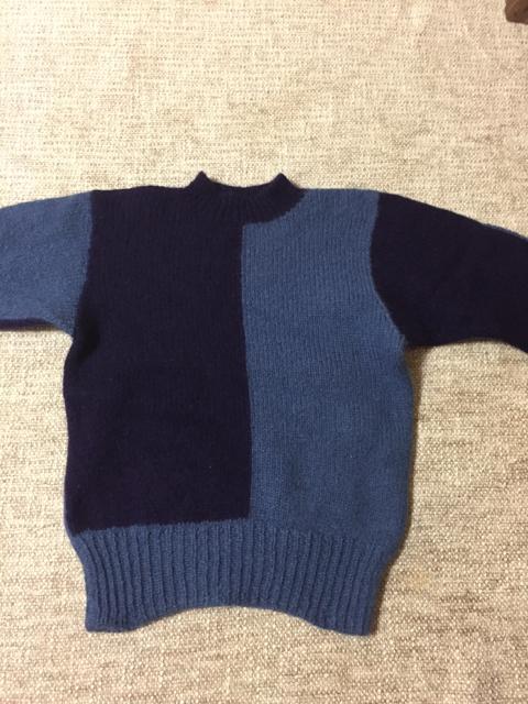 657.編み機☆配色セーター☆ブルー系 < ペット/手芸/園芸  657.編み機☆配色セーター☆ブルー系  < ペット/手芸/園芸の