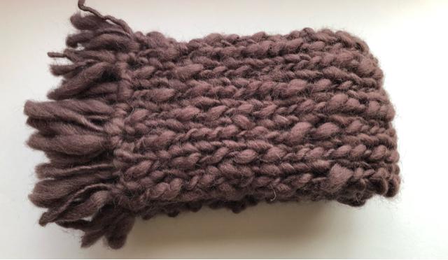 ハンドメイド ぽこぽこ マフラー ウール100% ブラウン 男女兼用 < 女性ファッション  ハンドメイド ぽこぽこ マフラー ウール100% ブラウン 男女兼用  < 女性ファッションの