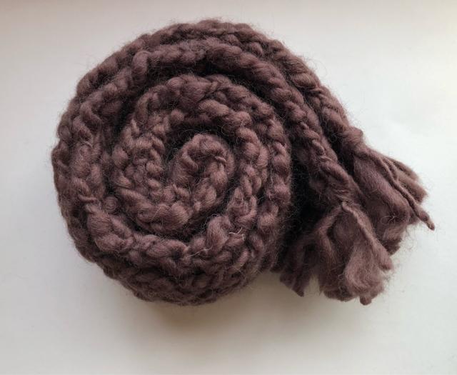 ハンドメイド ぽこぽこ マフラー ウール100% ブラウン 男女兼用 < 女性ファッション  ハンドメイド ぽこぽこ マフラー ウール100% ブラウン 男女兼用 < 女性ファッションの