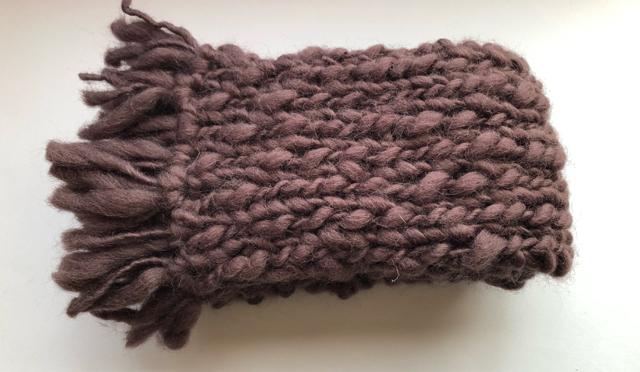 ハンドメイド ぽこぽこ マフラー ウール100% ブラウン 男女兼用 < 女性ファッション  ハンドメイド ぽこぽこ マフラー ウール100% ブラウン 男女兼用 < 女性ファッションの