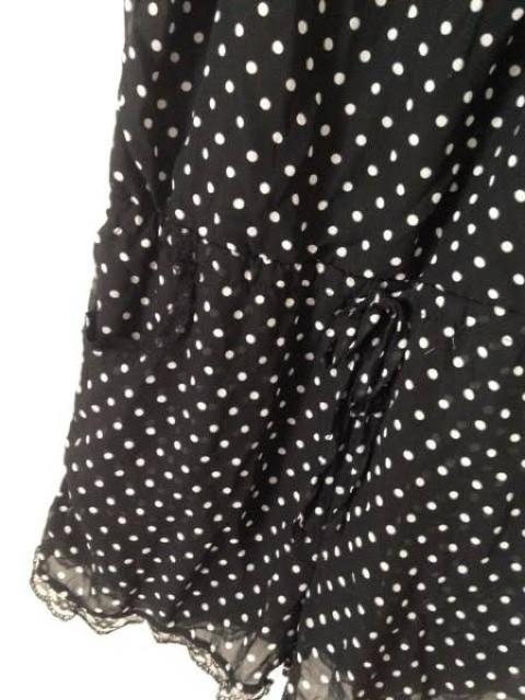 JIGGY■ドット さらさら レース オールインワン ワンピース M < 女性ファッション  JIGGY■ドット さらさら レース オールインワン ワンピース M < 女性ファッションの