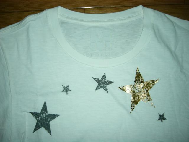 M エム Tシャツ XS 白 星☆サークルロゴ  ラメ カットソー TMT < ブランド  M エム Tシャツ XS 白 星☆サークルロゴ  ラメ カットソー TMT < ブランドの