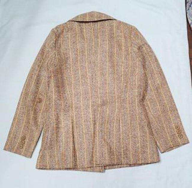 ◆昭和レトロ ヴィンテージジャケット/ストライプ柄 キッズジャケット/劇団 舞台衣裳/ブラウン/サイズ120相当 < キッズ/ベビー ◆昭和レトロ ヴィンテージジャケット/ストライプ柄 キッズジャケット/劇団 舞台衣裳/ブラウン/サイズ120相当 < キッズ/ベビーの