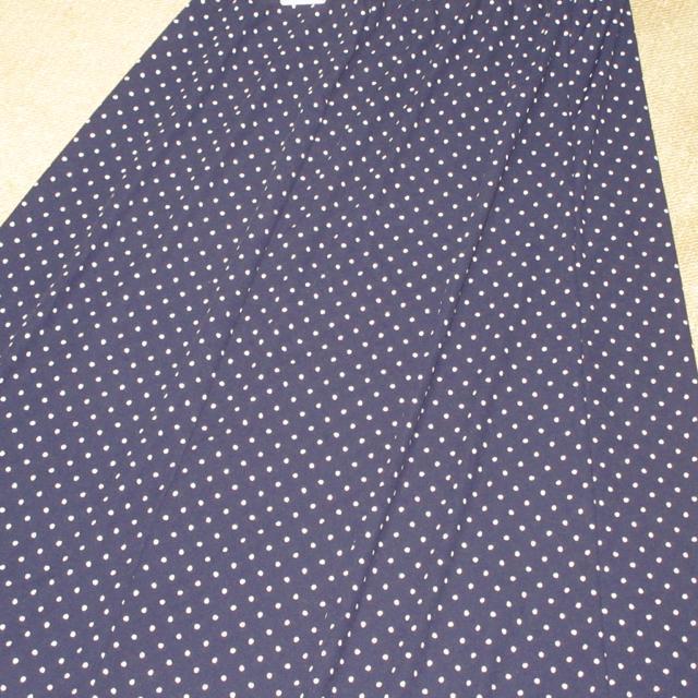 未使用タグ付☆UNIQLO*クレープジャージースカート(ネイビー)ドット模様*フレアスカート < ブランド  未使用タグ付☆UNIQLO*クレープジャージースカート(ネイビー)ドット模様*フレアスカート < ブランドの